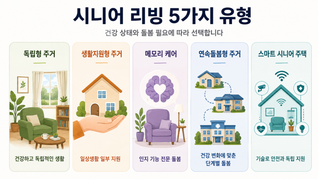 스마트홈으로 달라지는 부모님 집, 시니어 리빙 노후 주거의 변화 1 시니어 리빙 유형