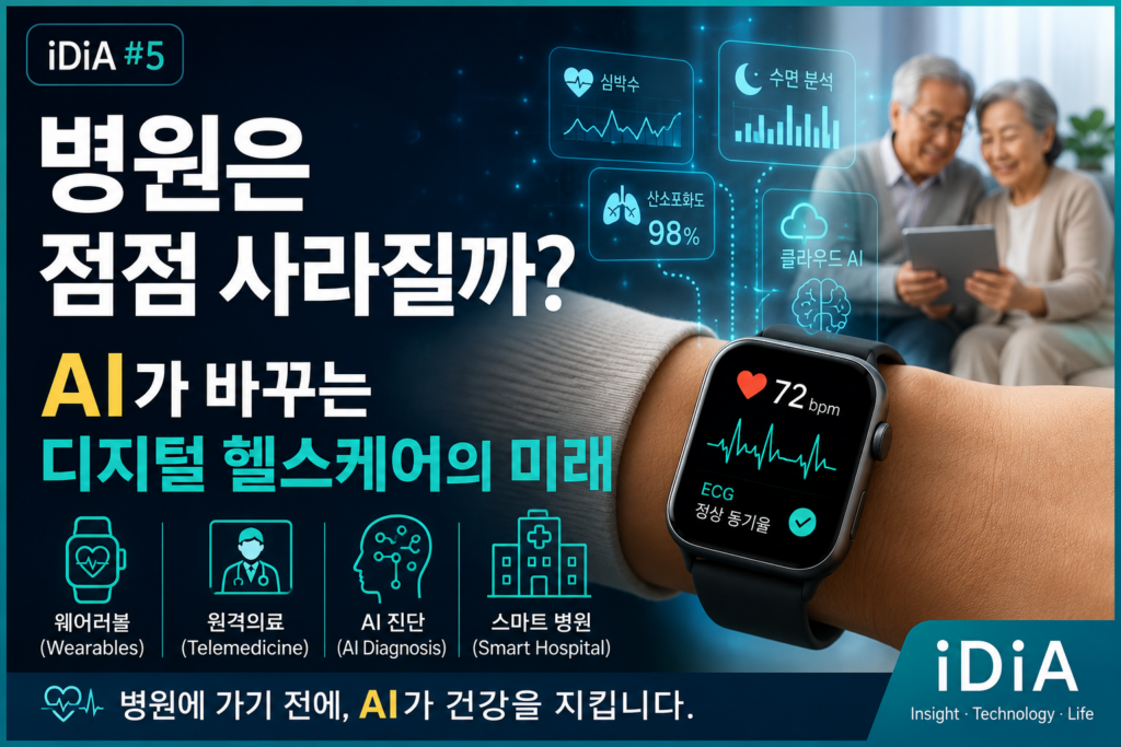 디지털 헬스케어 도입 후 병원 진료 방식은 어떻게 달라질까? 2 AI-powered Digital Healthcare ecosystem with wearable devices and smart medical technology