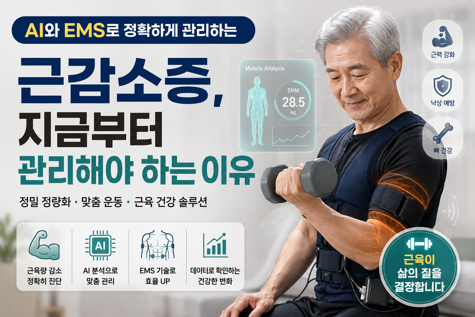 근감소증은 어떻게 확인할까? 근력·근육량 검사와 EMS·AI 활용법 1 근감소증